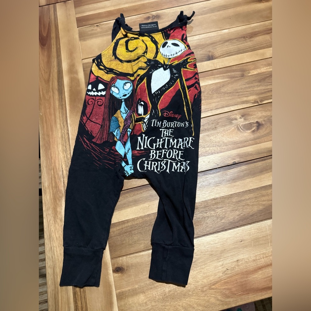 Skeletots nightmare before Christmas romper 12-18mo
